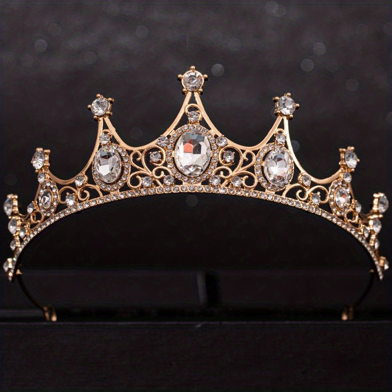 Rhinestone Crown Headband Wedding Bride Princess Queen Hair Tiara