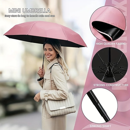 Mei Qi Lin Compact 6-Rib Mini Umbrella - High-Quality, Foldable Sun Protection with Stylish Design