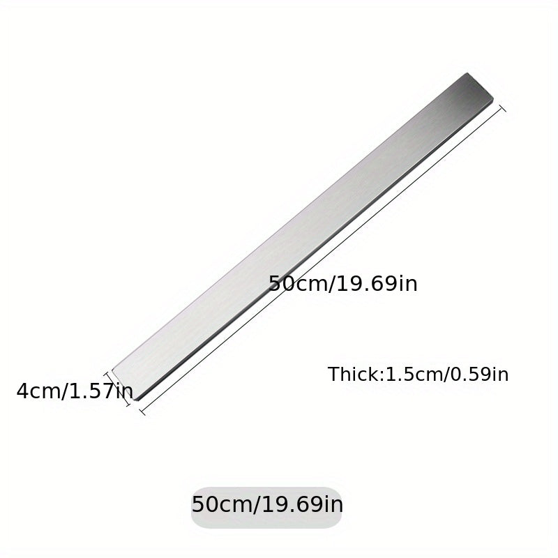 1pc Stainless Steel Stronghold Magnetic Knife Holder - Space-Saving Wall Strip for Kitchen Utensils, Apartment Essentials, and Back to School Supplies - Perfect for College Dorm Organization and Easy Meal Prep