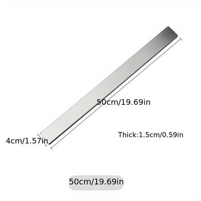 1pc Stainless Steel Stronghold Magnetic Knife Holder - Space-Saving Wall Strip for Kitchen Utensils, Apartment Essentials, and Back to School Supplies - Perfect for College Dorm Organization and Easy Meal Prep