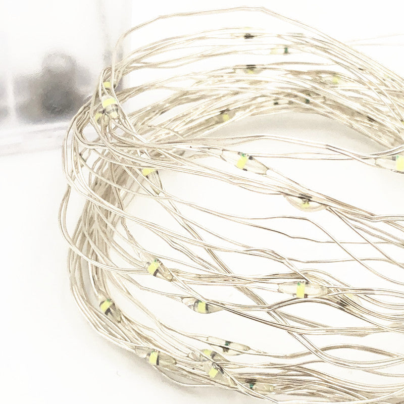 1pc 118in/197in/394in/787in, 30/50/100/200LED, Outdoor String Lights, Christmas Star Lights, Battery Powered (Not Included), DIY LED Fairy String Light, Copper Wire Light, Holiday Lighting Garland For Christmas Wedding Party