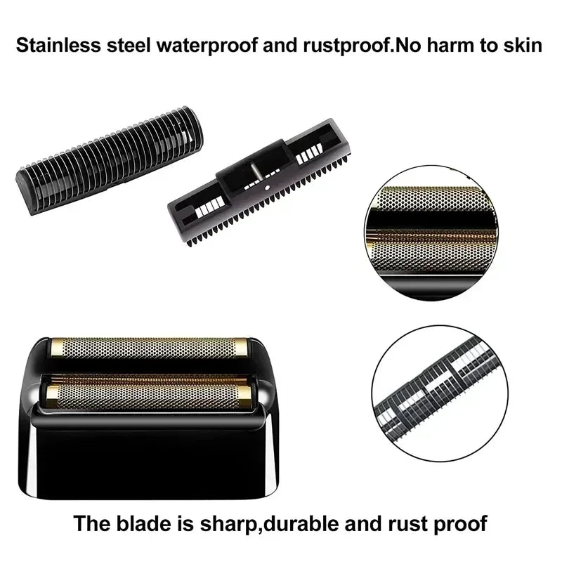 Professional Barber Electric Shaver Replacement Double Cutter Blade And Foils Head Cover For Babyliss Cordless Foil Shaver FXFS2