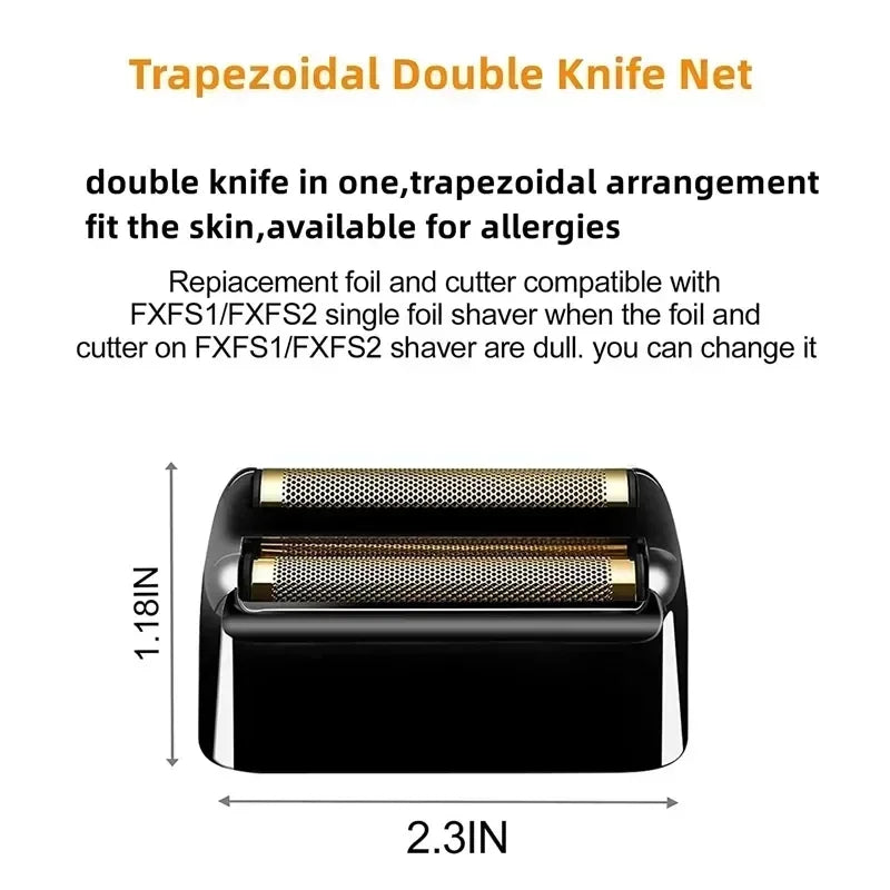Professional Barber Electric Shaver Replacement Double Cutter Blade And Foils Head Cover For Babyliss Cordless Foil Shaver FXFS2