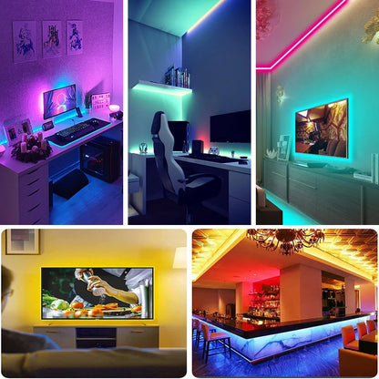 10m 20m Led Strip Lights with 44 Key Remote Control RGB Tape Led Wall Room for Home Bedroom Party Decor TV Backlight