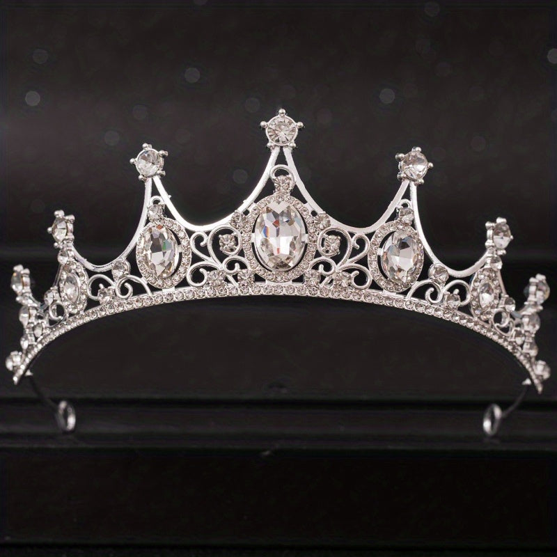Rhinestone Crown Headband Wedding Bride Princess Queen Hair Tiara