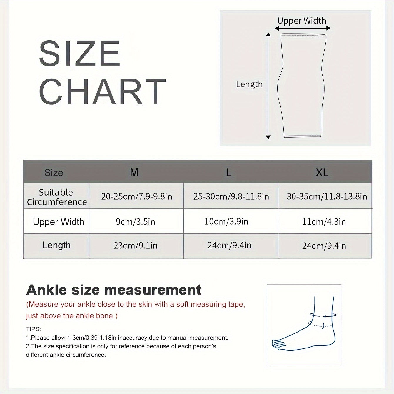 [Adjustable Compression] Jingba Support Ankle Brace | Adjustable Compression Wrap | Breathable Nylon | Secure Straps | Running, Hiking & Basketball | Black & Gray