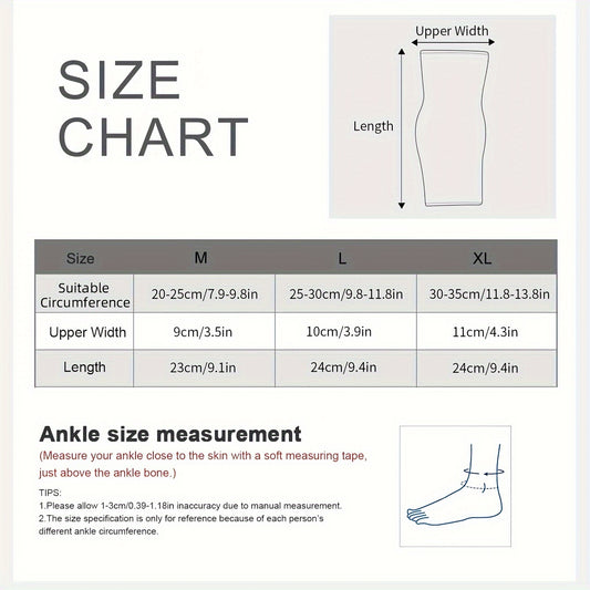 [Adjustable Compression] Jingba Support Ankle Brace | Adjustable Compression Wrap | Breathable Nylon | Secure Straps | Running, Hiking & Basketball | Black & Gray