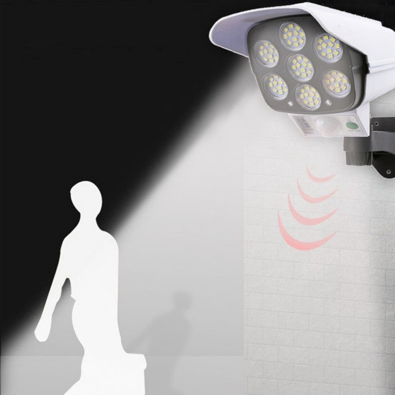 1pc motion sensor street lamp, Solar Garden LED Light, Simulation Surveillance, Fake Camera, Human Body Sensor Wall Light, Outdoor Smart Street Light