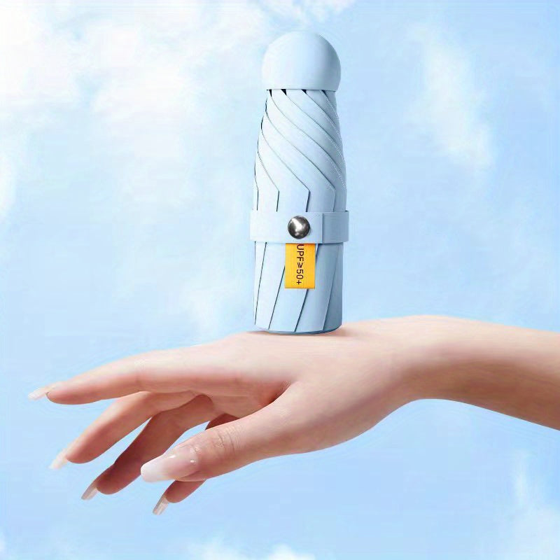 Mei Qi Lin Compact 6-Rib Mini Umbrella - High-Quality, Foldable Sun Protection with Stylish Design
