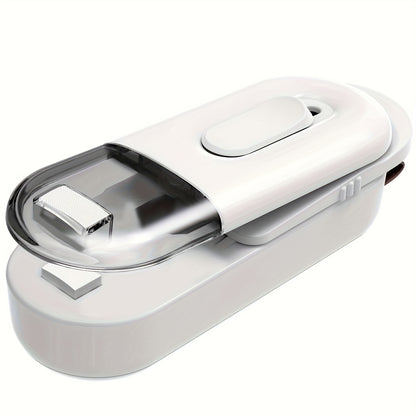 1pc Compact Mini Vacuum Sealer - 2-in-1 Heat Sealer & Cutter for Airtight Food Storage - Portable Thermal Sealer for Plastic Bags, Snacks, Cookies, Freshness Preservation, Kitchen Essentials
