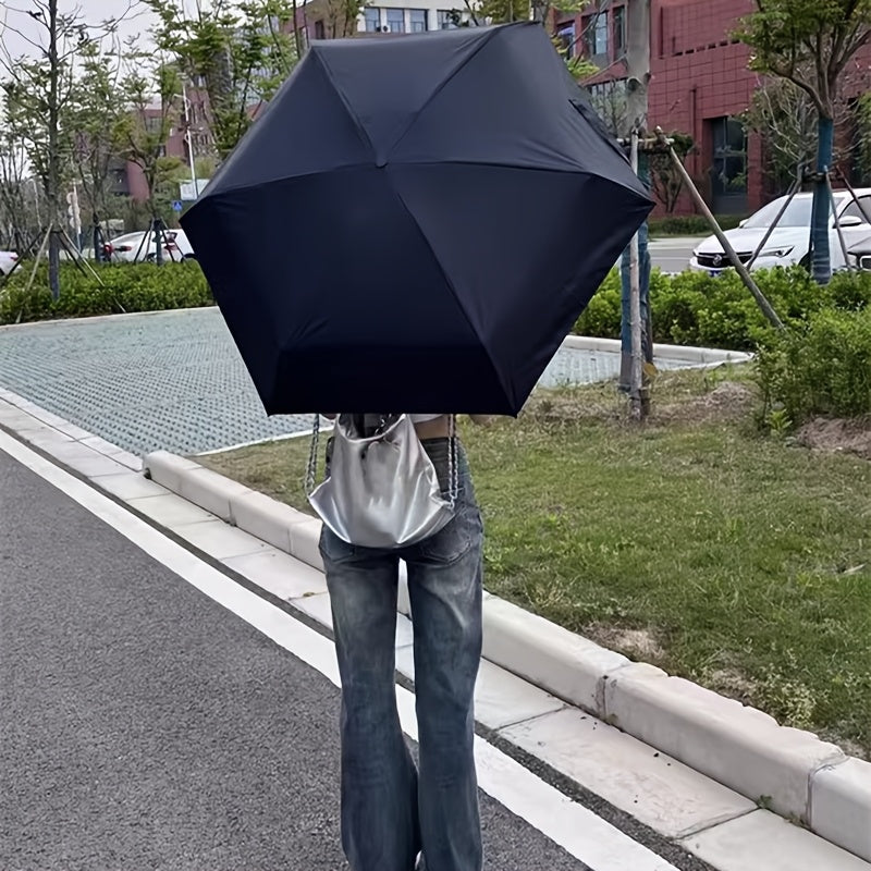 Mei Qi Lin Compact 6-Rib Mini Umbrella - High-Quality, Foldable Sun Protection with Stylish Design