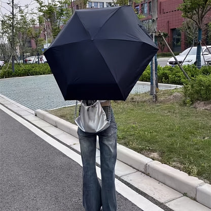 Mei Qi Lin Compact 6-Rib Mini Umbrella - High-Quality, Foldable Sun Protection with Stylish Design