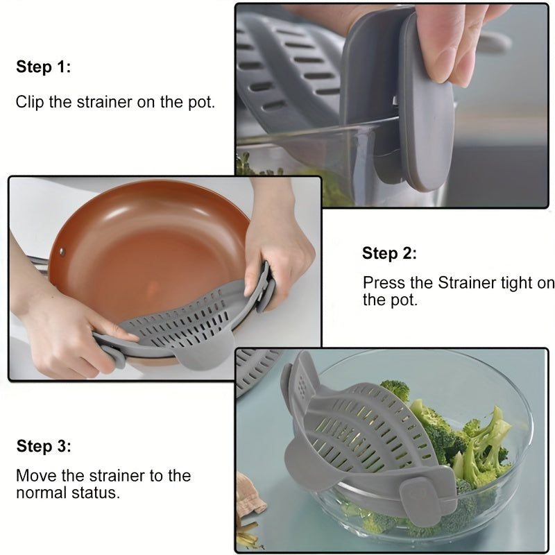 Effortless Cooking with this Adjustable Silicone Pot Strainer and Pasta Strainer - The Perfect Kitchen Gadget!