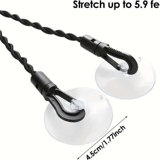 1pc Travel Clothesline Portable Retractable Clothesline With Hooks And Suction Cups Camping Accessories Cruise Essentials For Outdoor And Indoor Use