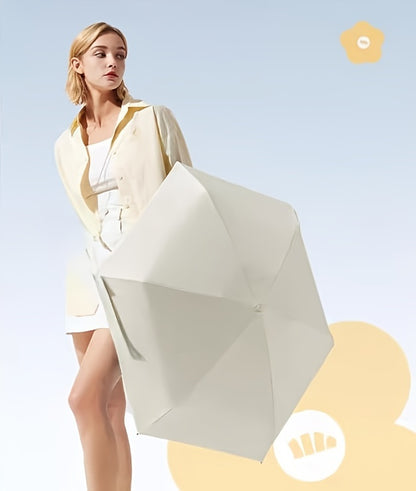 Mei Qi Lin Compact 6-Rib Mini Umbrella - High-Quality, Foldable Sun Protection with Stylish Design