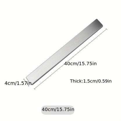 1pc Stainless Steel Stronghold Magnetic Knife Holder - Space-Saving Wall Strip for Kitchen Utensils, Apartment Essentials, and Back to School Supplies - Perfect for College Dorm Organization and Easy Meal Prep