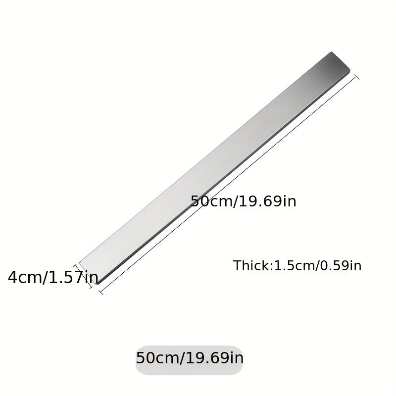 1pc Stainless Steel Stronghold Magnetic Knife Holder - Space-Saving Wall Strip for Kitchen Utensils, Apartment Essentials, and Back to School Supplies - Perfect for College Dorm Organization and Easy Meal Prep