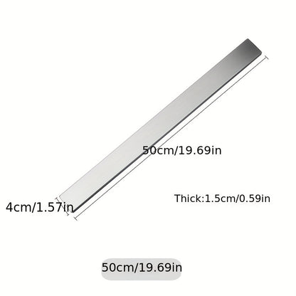 1pc Stainless Steel Stronghold Magnetic Knife Holder - Space-Saving Wall Strip for Kitchen Utensils, Apartment Essentials, and Back to School Supplies - Perfect for College Dorm Organization and Easy Meal Prep