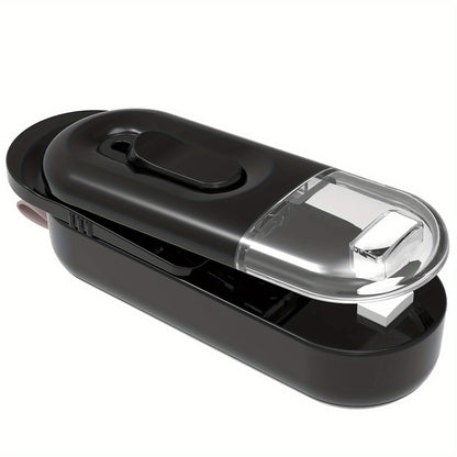 1pc Compact Mini Vacuum Sealer - 2-in-1 Heat Sealer & Cutter for Airtight Food Storage - Portable Thermal Sealer for Plastic Bags, Snacks, Cookies, Freshness Preservation, Kitchen Essentials