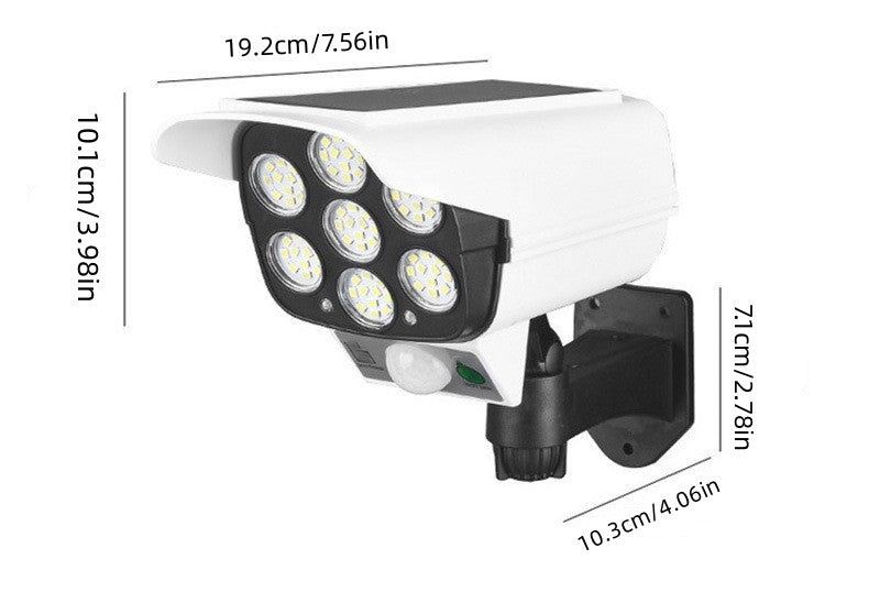 1pc motion sensor street lamp, Solar Garden LED Light, Simulation Surveillance, Fake Camera, Human Body Sensor Wall Light, Outdoor Smart Street Light