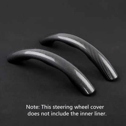 Premium PVC Steering Wheel Cover - Non-Slip, Carbon Fiber Design, Without Inner Circle, Enhanced Grip and Control for a Superior Driving Experience