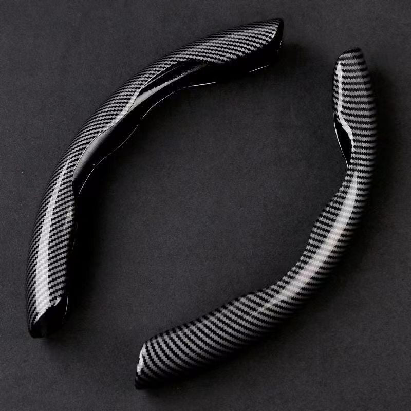 Premium PVC Steering Wheel Cover - Non-Slip, Carbon Fiber Design, Without Inner Circle, Enhanced Grip and Control for a Superior Driving Experience