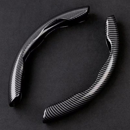 Premium PVC Steering Wheel Cover - Non-Slip, Carbon Fiber Design, Without Inner Circle, Enhanced Grip and Control for a Superior Driving Experience