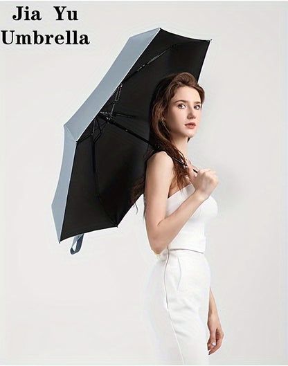 Mei Qi Lin Compact 6-Rib Mini Umbrella - High-Quality, Foldable Sun Protection with Stylish Design
