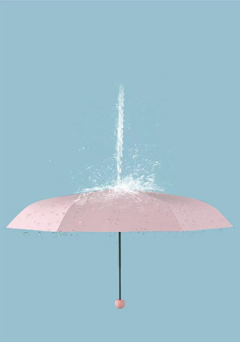 Mei Qi Lin Compact 6-Rib Mini Umbrella - High-Quality, Foldable Sun Protection with Stylish Design