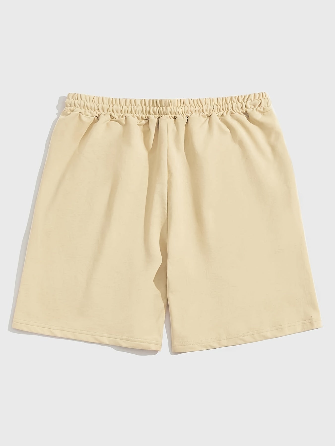 Mens Fashion Shorts - Fashionable Streetwear Design, Simple yet Stylish, Trendy and Modern Look, Solid Black Color, Sports-inspired Drawstring Waistband, Perfect for Casual Occasions - Featuring Eye-catching Blue Letter Print