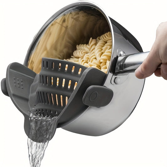 Effortless Cooking with this Adjustable Silicone Pot Strainer and Pasta Strainer - The Perfect Kitchen Gadget!
