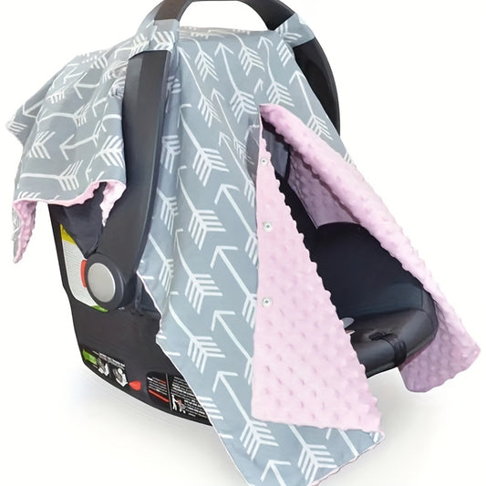 Car Seat Covers For Babies, Infant Baby Boys Girls Car Seat Canopy, Multiuse Warm Baby Stroller Canopy, 2 Layers Breathable Car Seat Covers, Universal Fit For Baby Car Seat Christmas, Thanksgiving day, New Year, Valentine's D